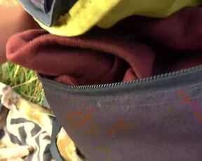 Outdoor solo ANAL TEASER