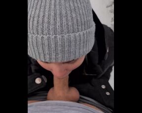Quick Public Blowjob in the Snow - Anthony Jonezs