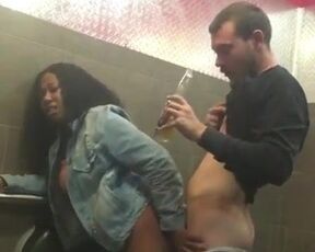 Sexy Toned Ebony Nyomi Banxxx On Her Knees Sucking Big White Cock